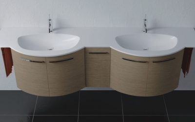 Doppelwaschtisch aus Tecnoril