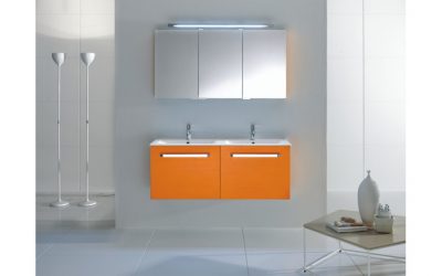 Orange Badezimmermöbel